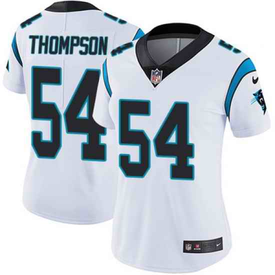 Nike Panthers #54 Shaq Thompson White Womens Stitched NFL Vapor Untouchable Limited Jersey